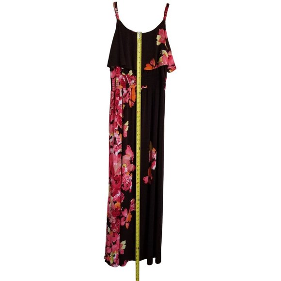 John Paul Richard Sleeveless Tank Maxi Dress Ruffle Size Medium - Picture 6 of 9
